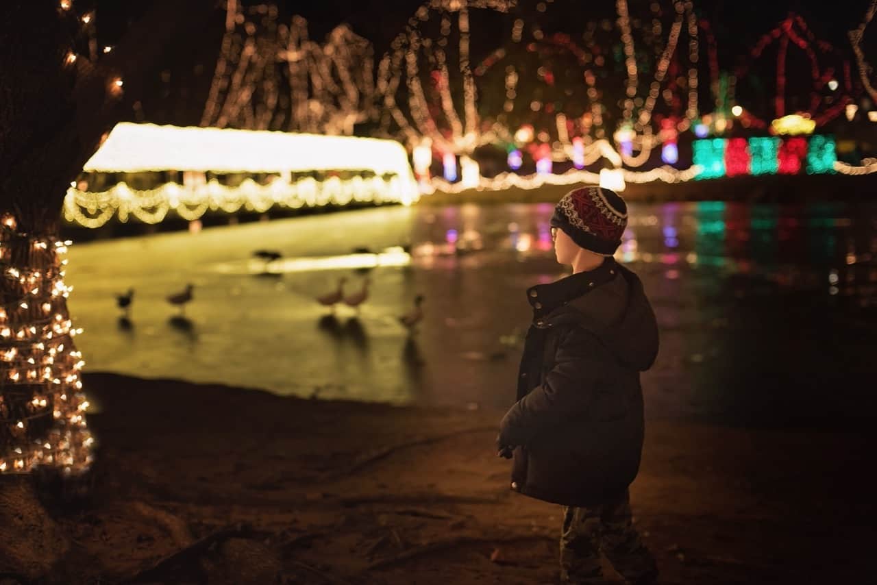 Chickasha Festival of Lights pond
